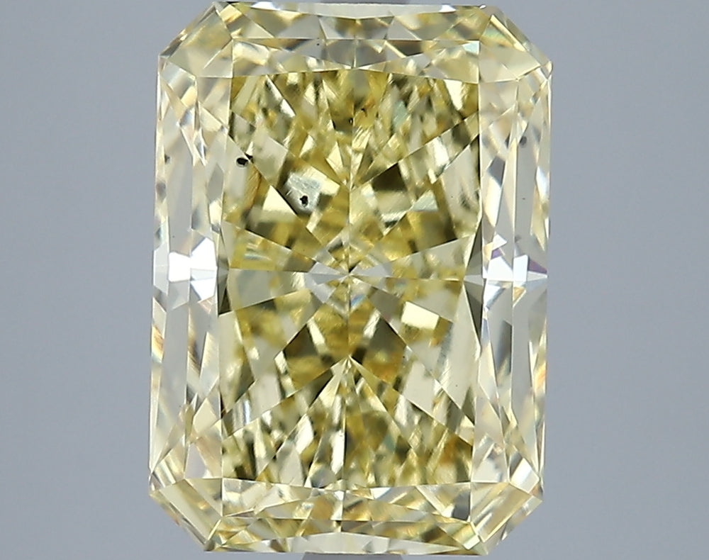4.38 Carat Radiant Lab Diamond with  Cut Diamond in 14KT  view 1
