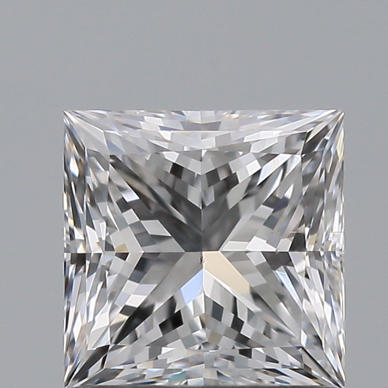 1.01 Carat Princess Natural Diamond with  Cut Diamond in 14KT  view 1
