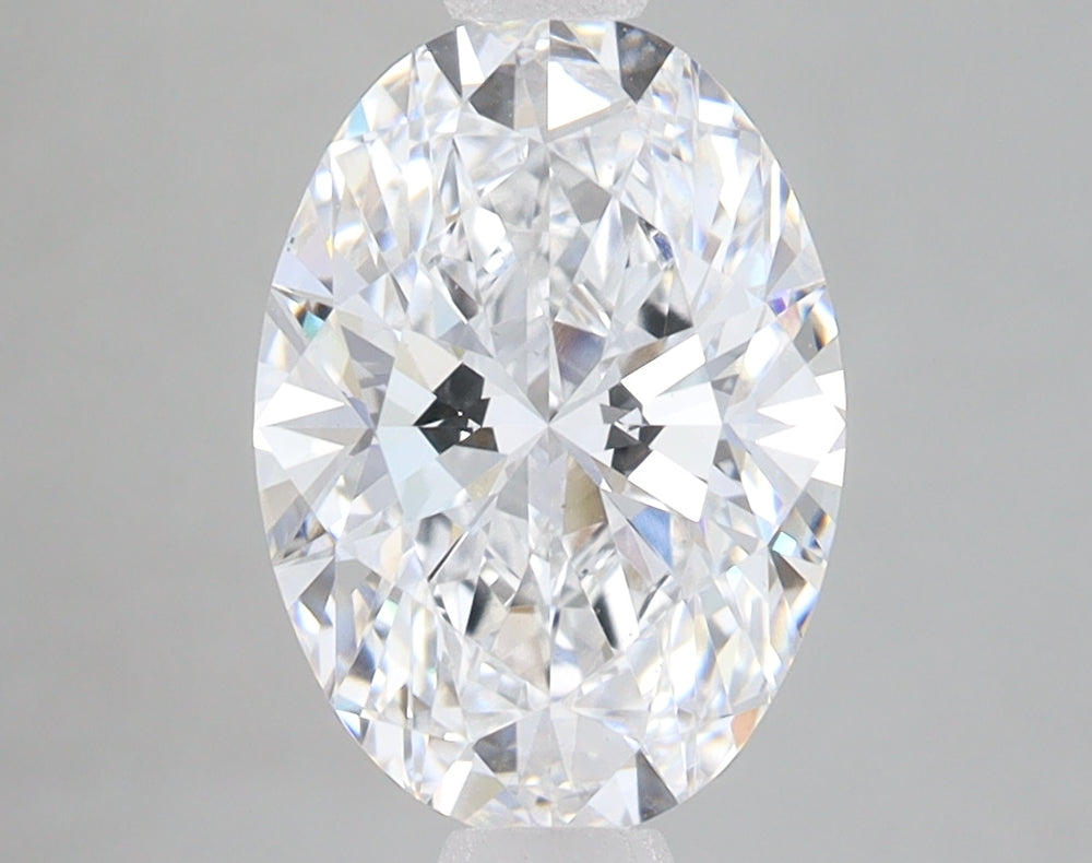 2.3 Carat Oval Lab Diamond with  Cut Diamond in 14KT  view 1
