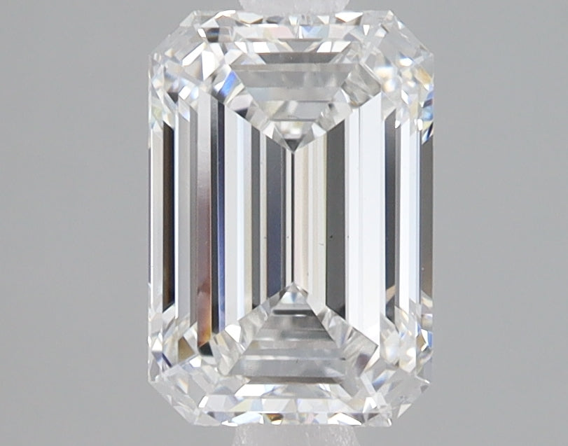 1.58 Carat Emerald Lab Diamond with  Cut Diamond in 14KT  view 1
