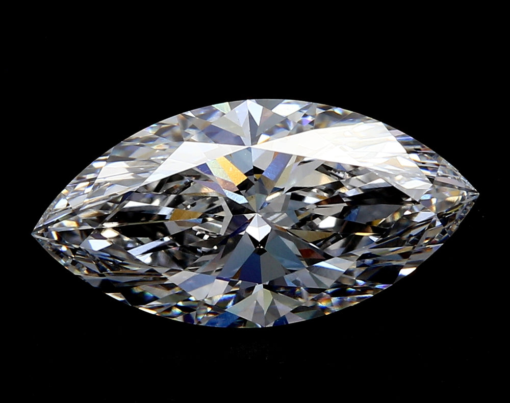 2.79 Carat Marquise Lab Diamond with  Cut Diamond in 14KT  view 1

