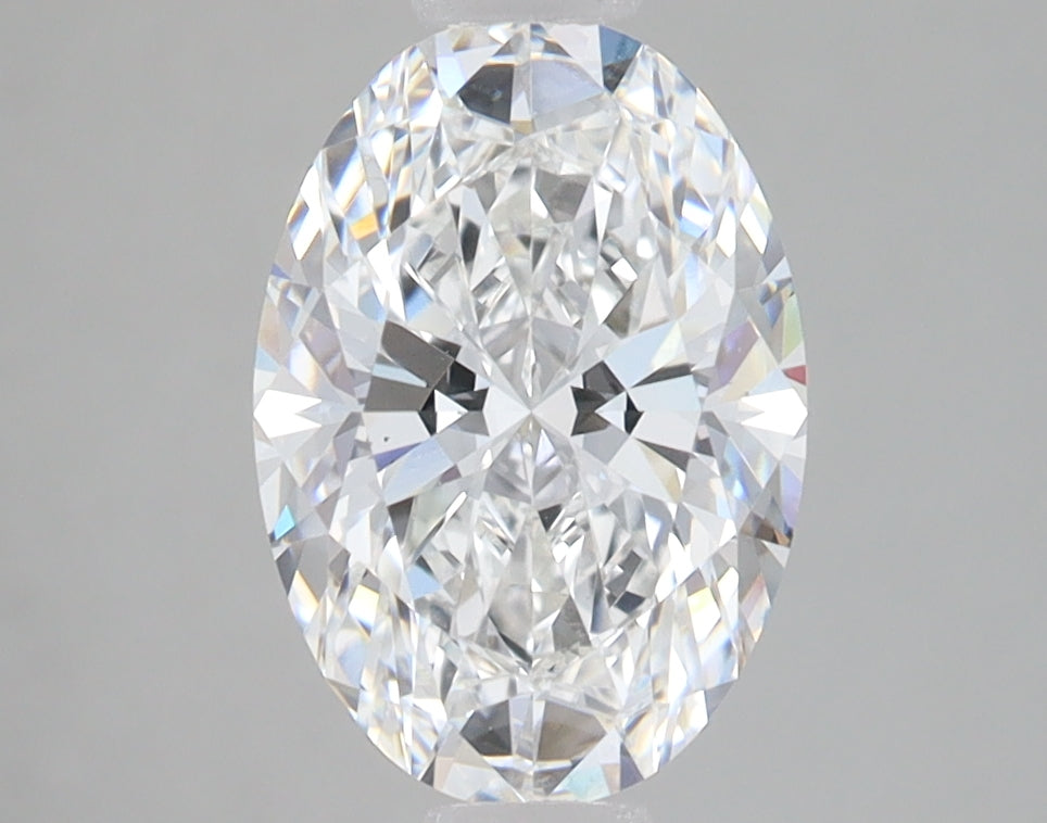 2.02 Carat Oval Lab Diamond with  Cut Diamond in 14KT  view 1
