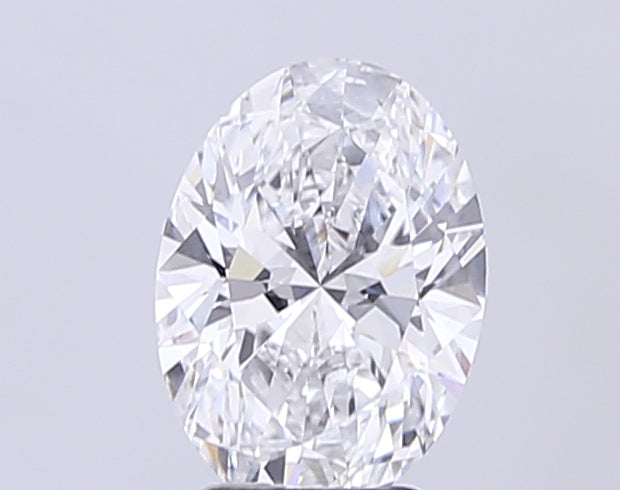 3.05 Carat Oval Lab Diamond with  Cut Diamond in 14KT  view 1
