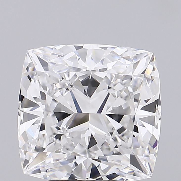 3.51 Carat Cushion Lab Diamond with  Cut Diamond in 14KT  view 1
