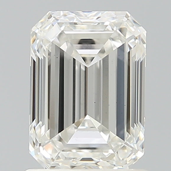 1.58 Carat Emerald Lab Diamond with  Cut Diamond in 14KT  view 1
