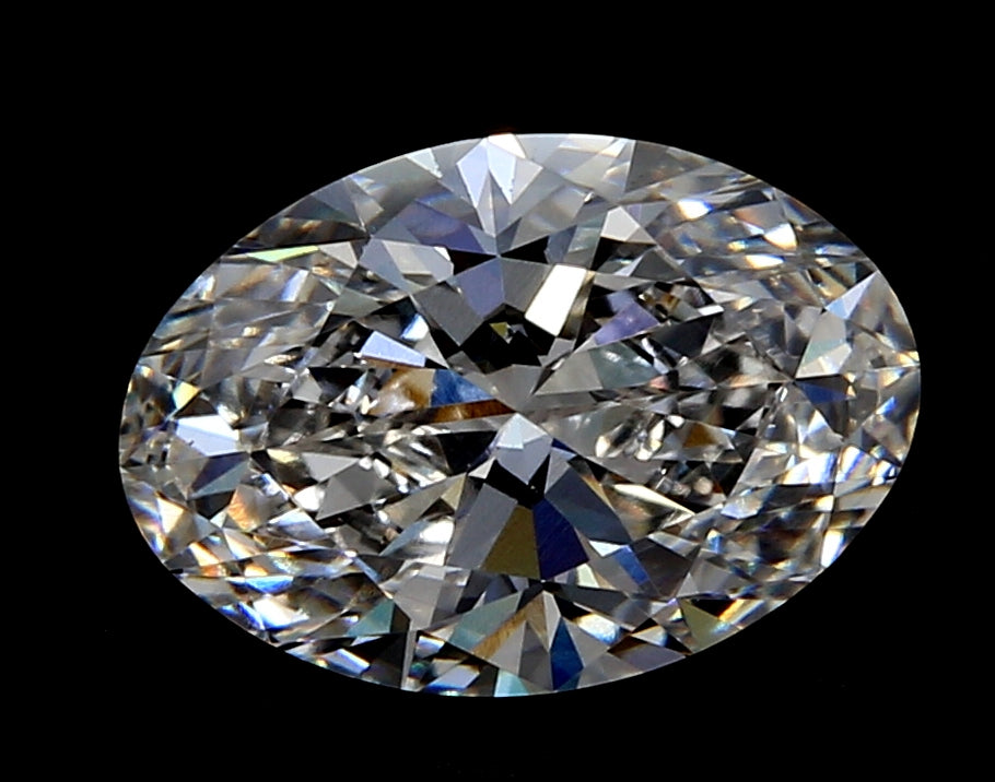 4.02 Carat Oval Lab Diamond with  Cut Diamond in 14KT  view 1
