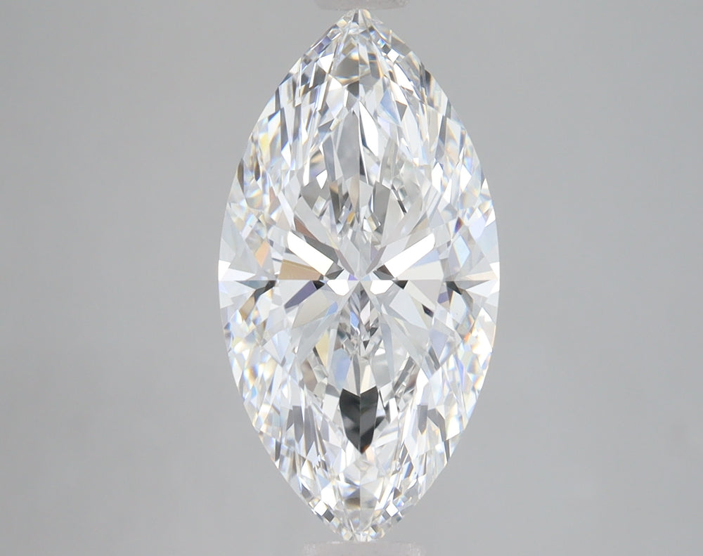 3.04 Carat Marquise Lab Diamond with  Cut Diamond in 14KT  view 1
