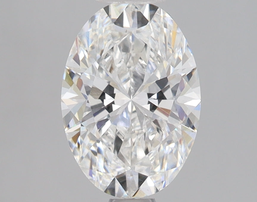 1.51 Carat Oval Lab Diamond with  Cut Diamond in 14KT  view 1
