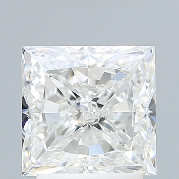 2.71 Carat Princess Lab Diamond with  Cut Diamond in 14KT  view 1
