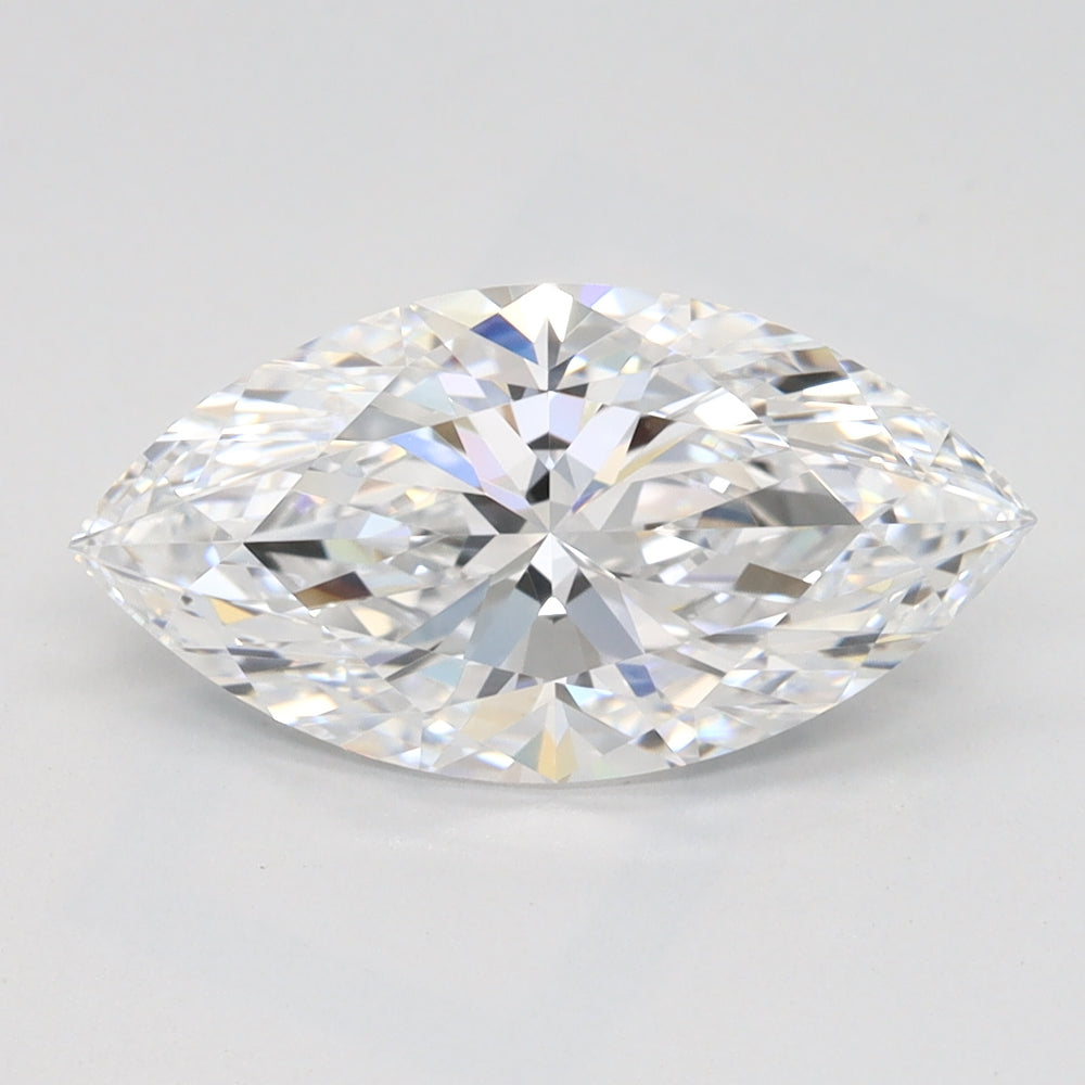 2.05 Carat Marquise Lab Diamond with  Cut Diamond in 14KT  view 1
