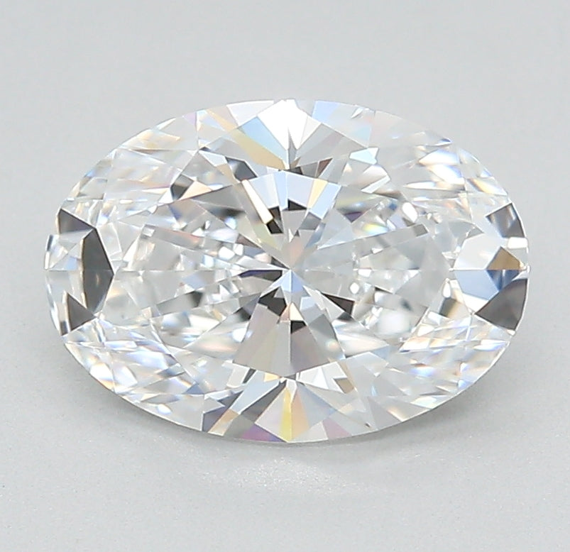 2.08 Carat Oval Lab Diamond with  Cut Diamond in 14KT  view 1
