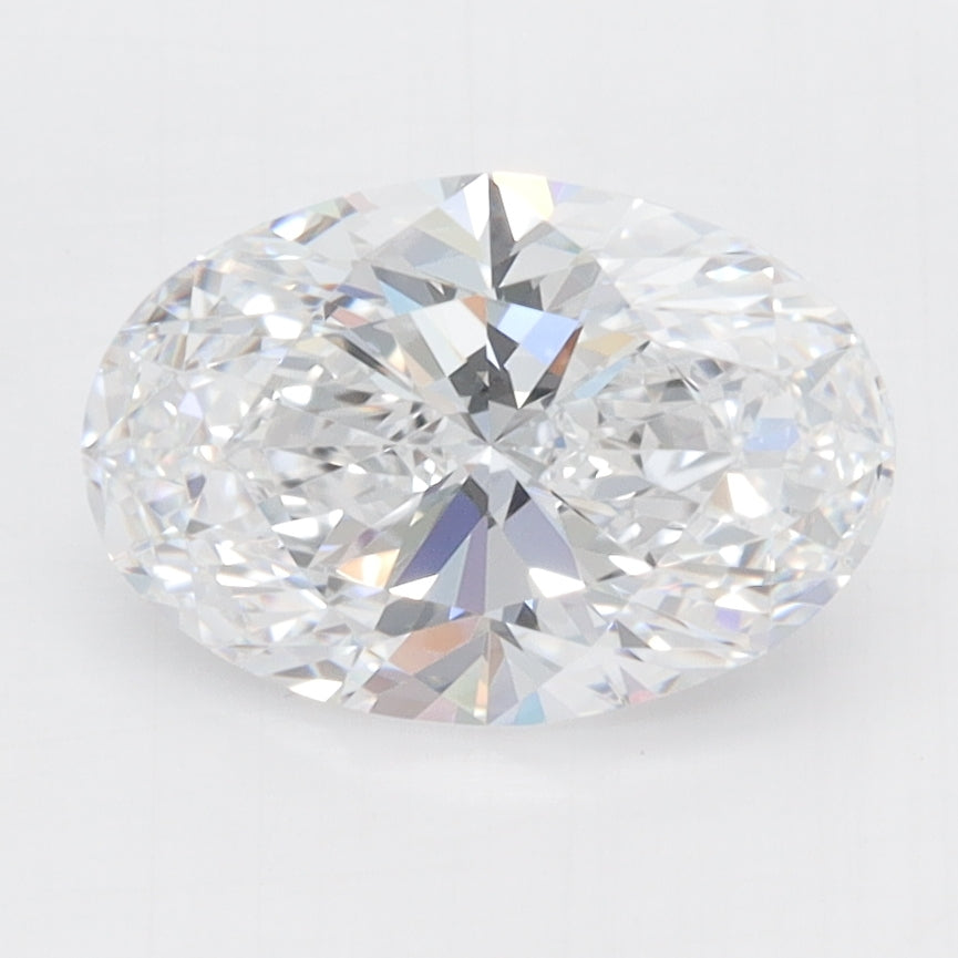 2.0 Carat Oval Lab Diamond with  Cut Diamond in 14KT  view 1

