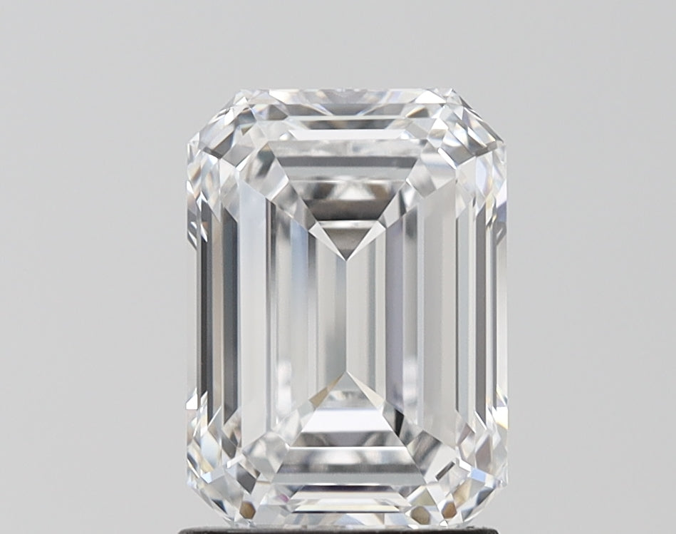 2.49 Carat Emerald Lab Diamond with  Cut Diamond in 14KT  view 1
