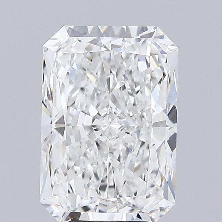 5.5 Carat Radiant Lab Diamond with  Cut Diamond in 14KT  view 1
