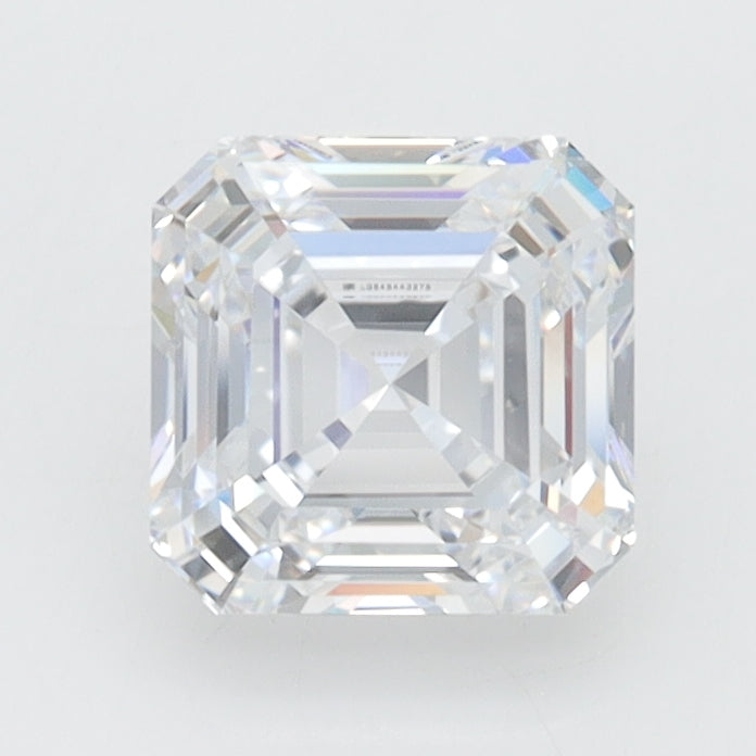 1.37 Carat Asscher Lab Diamond with  Cut Diamond in 14KT  view 1
