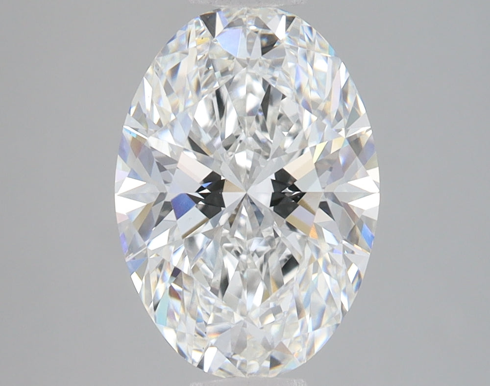 3.01 Carat Oval Lab Diamond with  Cut Diamond in 14KT  view 1

