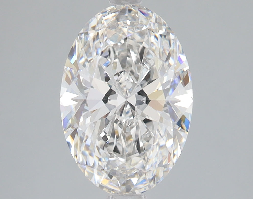 2.09 Carat Oval Lab Diamond with  Cut Diamond in 14KT  view 1

