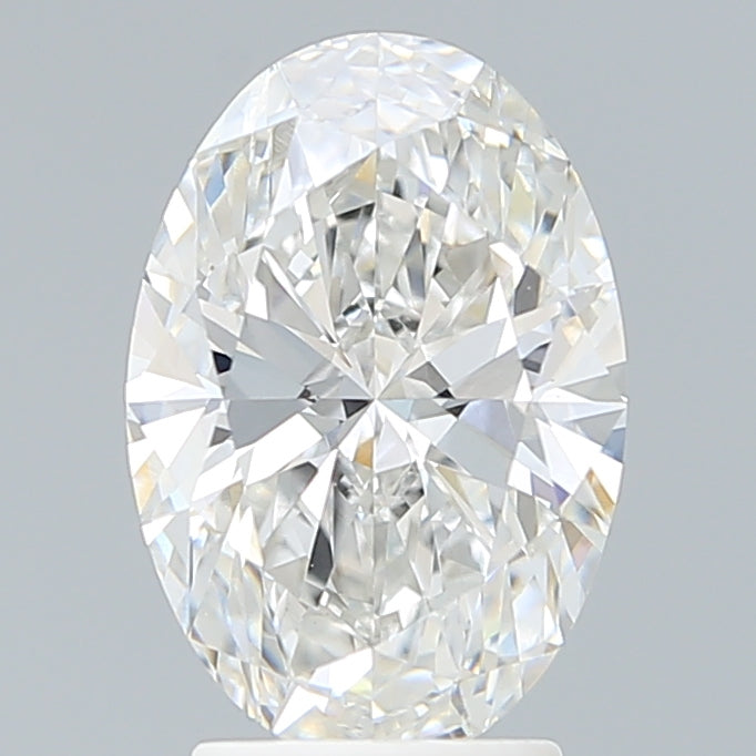 3.03 Carat Oval Lab Diamond with  Cut Diamond in 14KT  view 1
