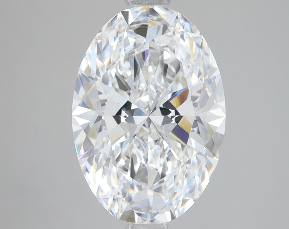 3.45 Carat Oval Lab Diamond with  Cut Diamond in 14KT  view 1
