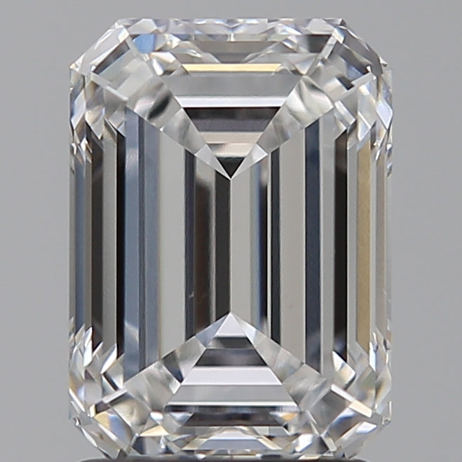 2.04 Carat Emerald Lab Diamond with  Cut Diamond in 14KT  view 1
