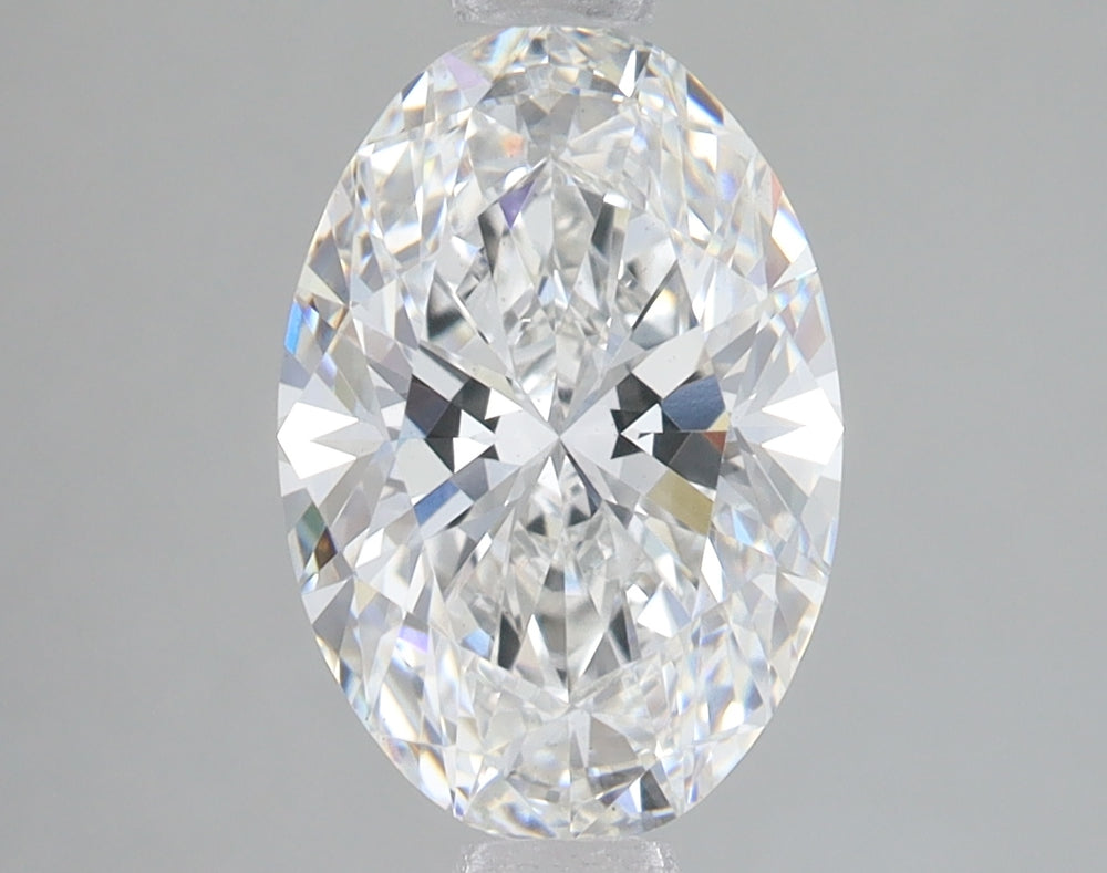 2.47 Carat Oval Lab Diamond with  Cut Diamond in 14KT  view 1
