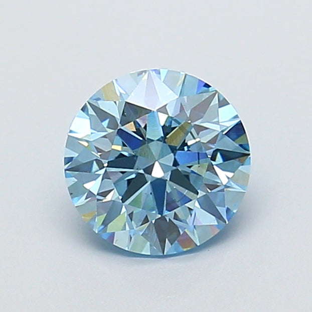 1.51 Carat Round Lab Diamond with  Cut Diamond in 14KT  view 1

