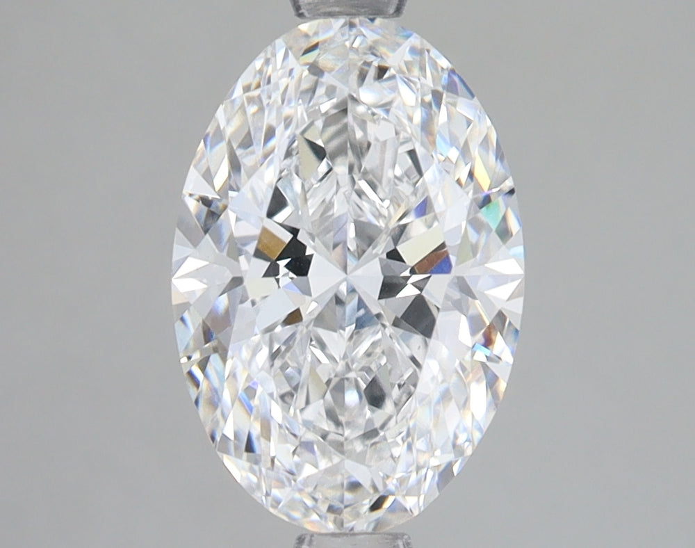 2.07 Carat Oval Lab Diamond with  Cut Diamond in 14KT  view 1
