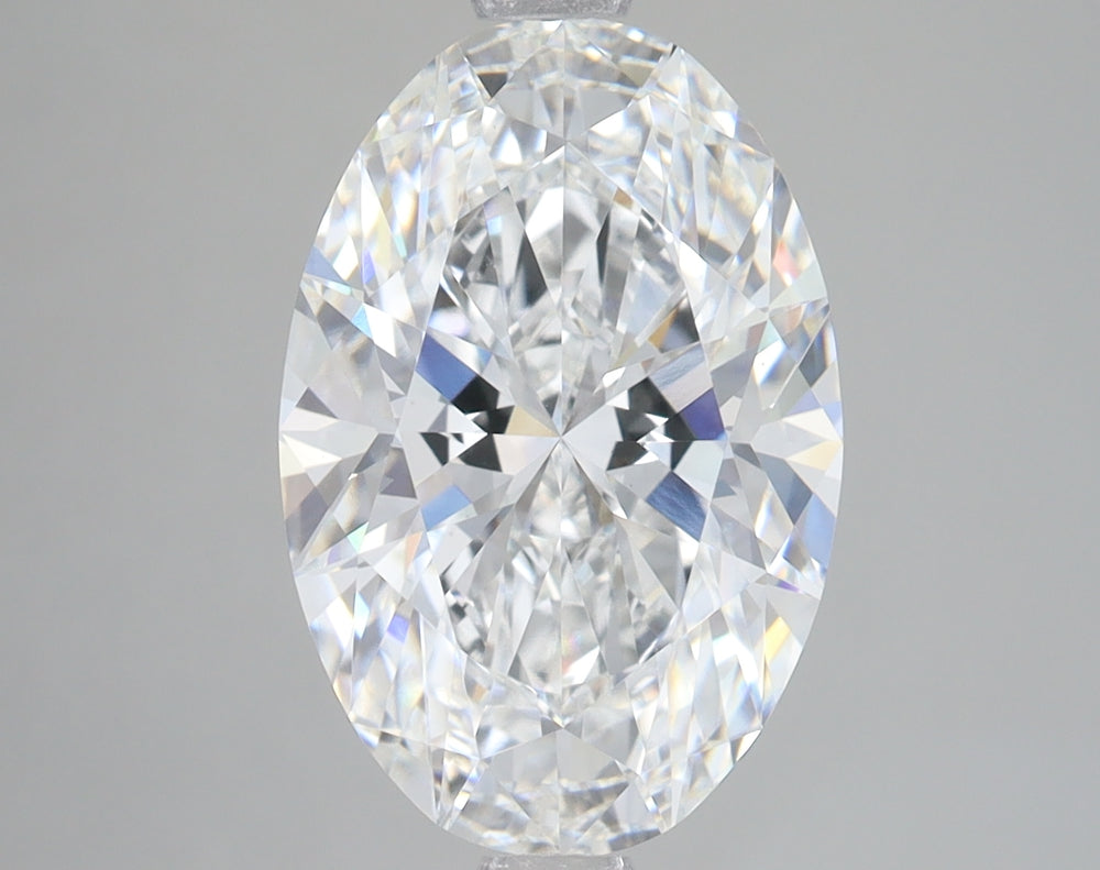 4.02 Carat Oval Lab Diamond with  Cut Diamond in 14KT  view 1
