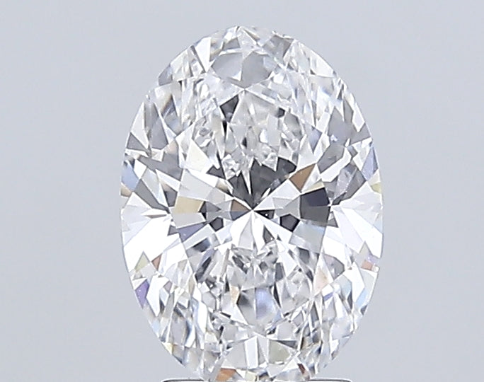 3.0 Carat Oval Lab Diamond with  Cut Diamond in 14KT  view 1
