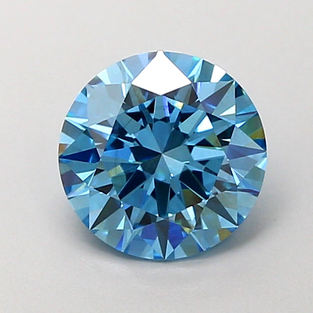 1.57 Carat Round Lab Diamond with  Cut Diamond in 14KT  view 1
