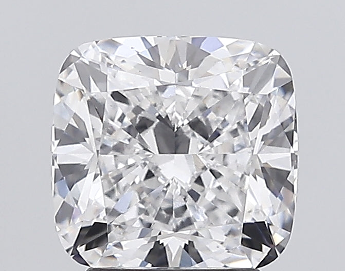 3.02 Carat Cushion Lab Diamond with  Cut Diamond in 14KT  view 1
