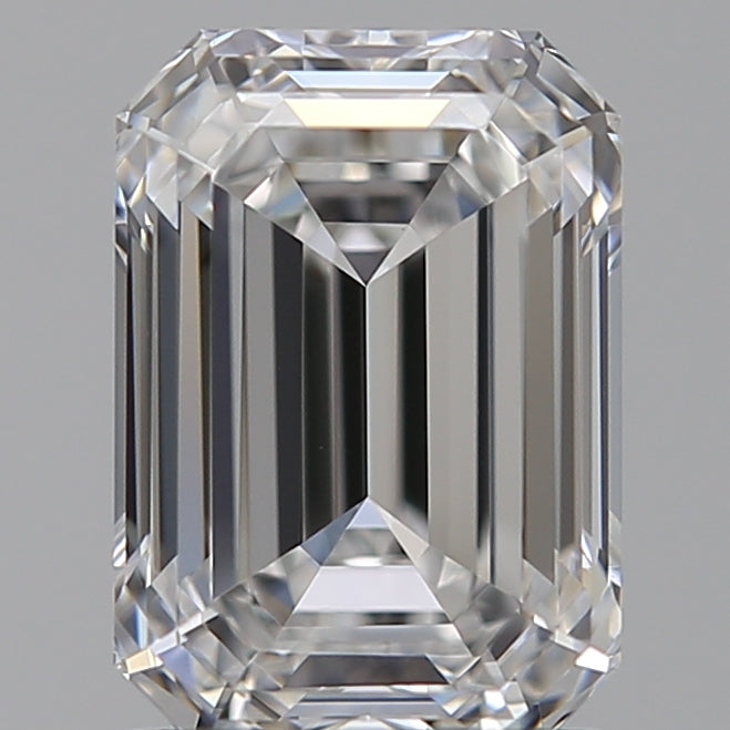 1.59 Carat Emerald Lab Diamond with  Cut Diamond in 14KT  view 1
