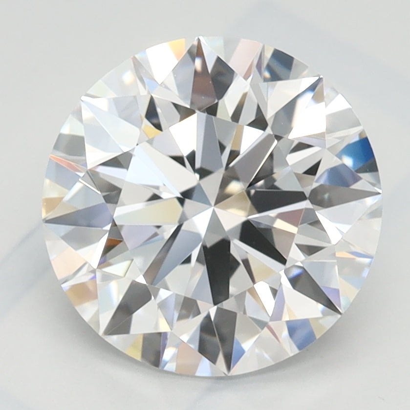 2.14 Carat Round Lab Diamond with  Cut Diamond in 14KT  view 1
