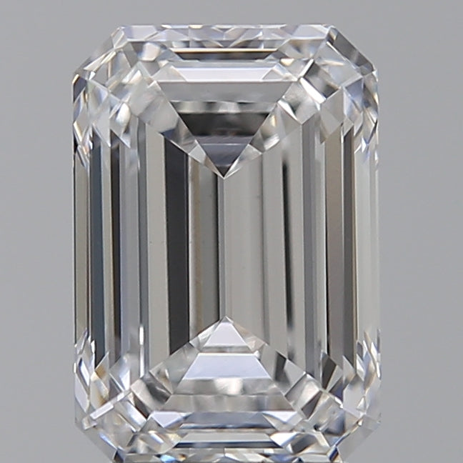 3.03 Carat Emerald Lab Diamond with  Cut Diamond in 14KT  view 1
