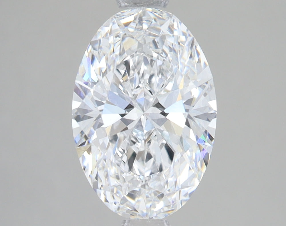 2.01 Carat Oval Lab Diamond with  Cut Diamond in 14KT  view 1
