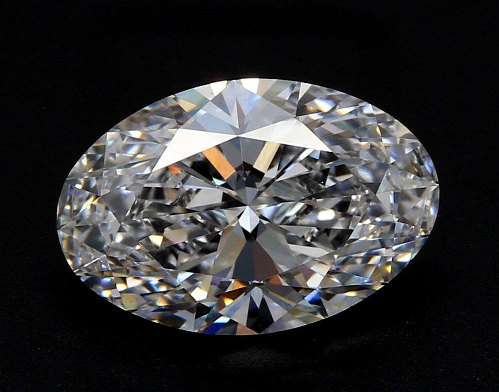 2.79 Carat Oval Lab Diamond with  Cut Diamond in 14KT  view 1
