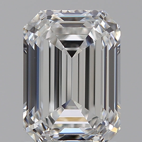 1.51 Carat Emerald Lab Diamond with  Cut Diamond in 14KT  view 1
