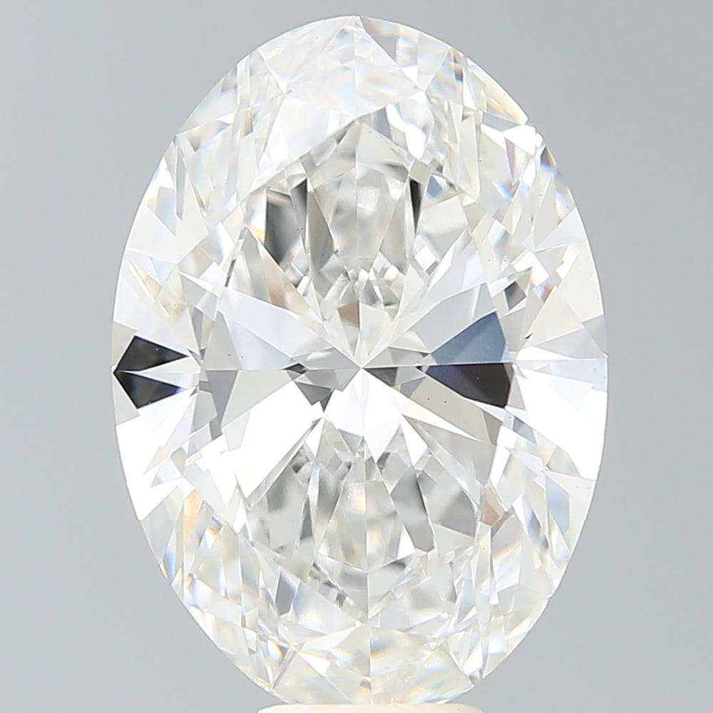 10.49 Carat Oval Lab Diamond with  Cut Diamond in 14KT  view 1
