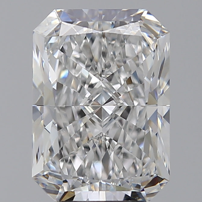 4.51 Carat Radiant Lab Diamond with  Cut Diamond in 14KT  view 1

