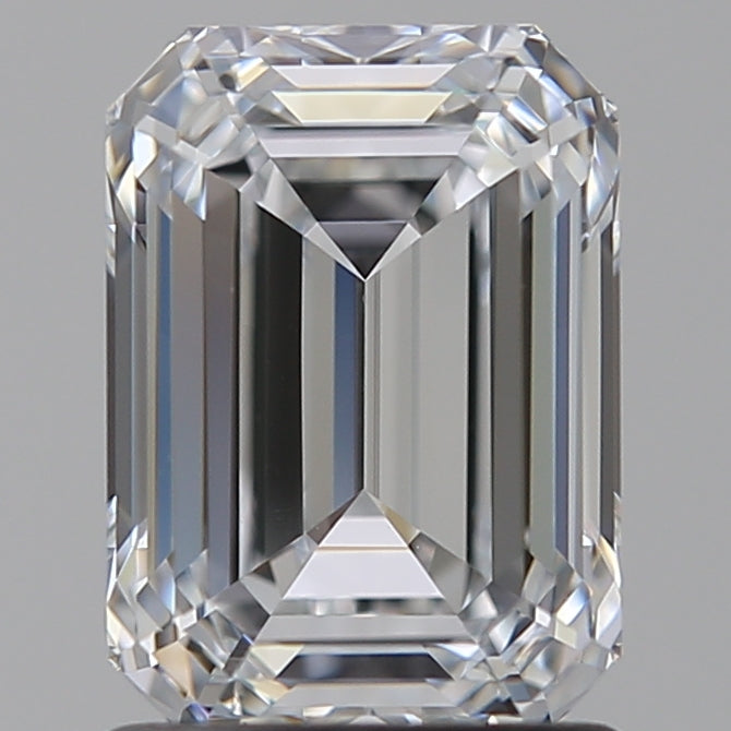 1.59 Carat Emerald Lab Diamond with  Cut Diamond in 14KT  view 1
