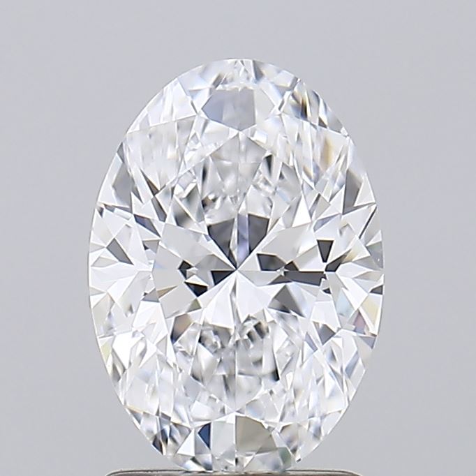 1.41 Carat Oval Lab Diamond with  Cut Diamond in 14KT  view 1
