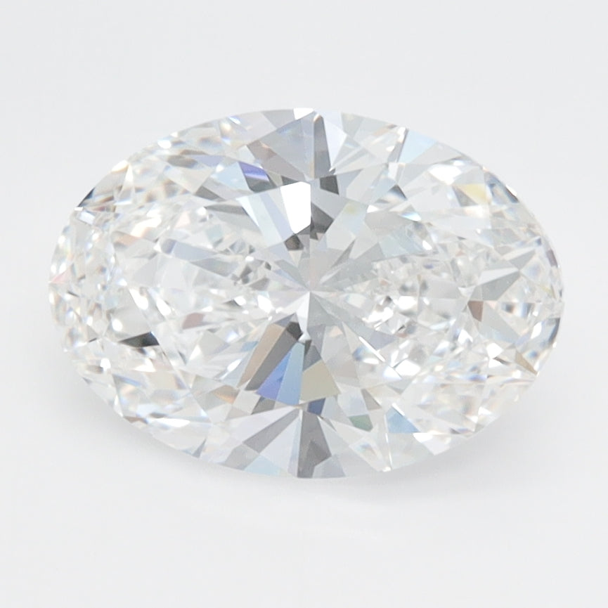 2.0 Carat Oval Lab Diamond with  Cut Diamond in 14KT  view 1
