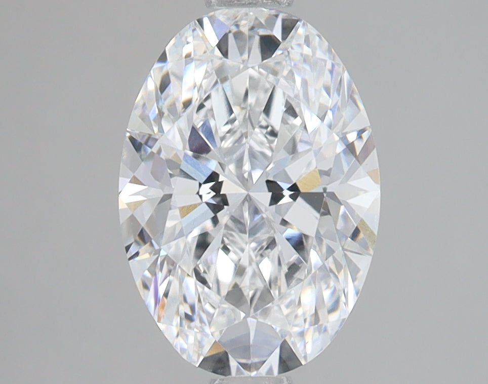 2.06 Carat Oval Lab Diamond with  Cut Diamond in 14KT  view 1
