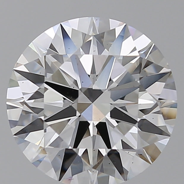 4.02 Carat Round Lab Diamond with  Cut Diamond in 14KT  view 1
