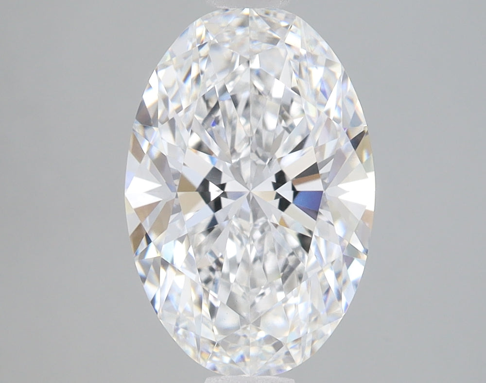 2.5 Carat Oval Lab Diamond with  Cut Diamond in 14KT  view 1
