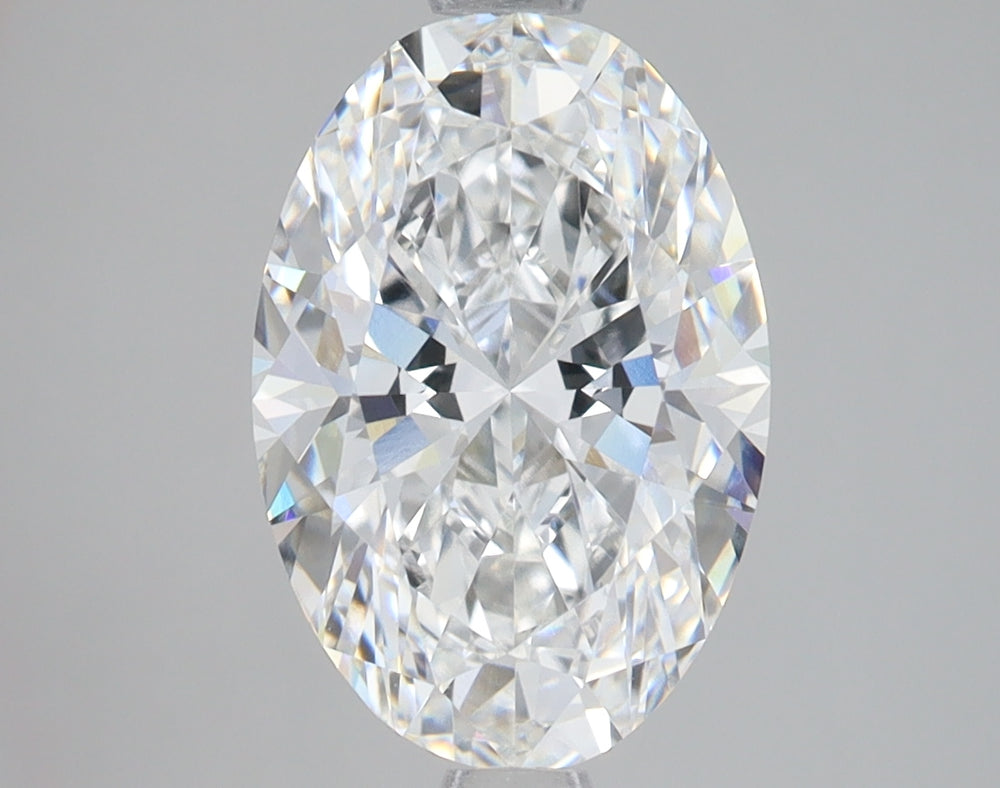 3.01 Carat Oval Lab Diamond with  Cut Diamond in 14KT  view 1
