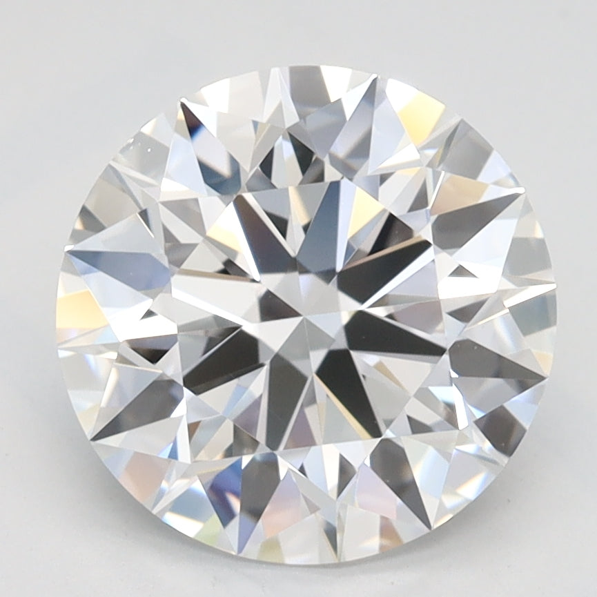 2.38 Carat Round Lab Diamond with  Cut Diamond in 14KT  view 1
