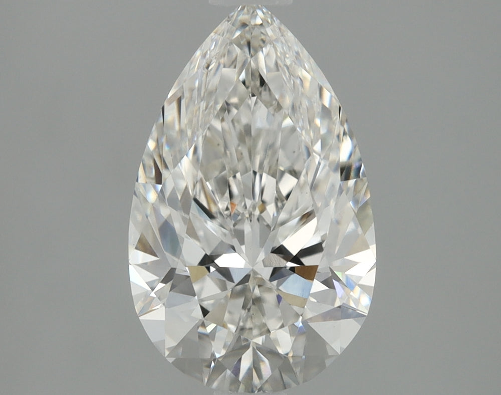 1.62 Carat Pear Lab Diamond with  Cut Diamond in 14KT  view 1
