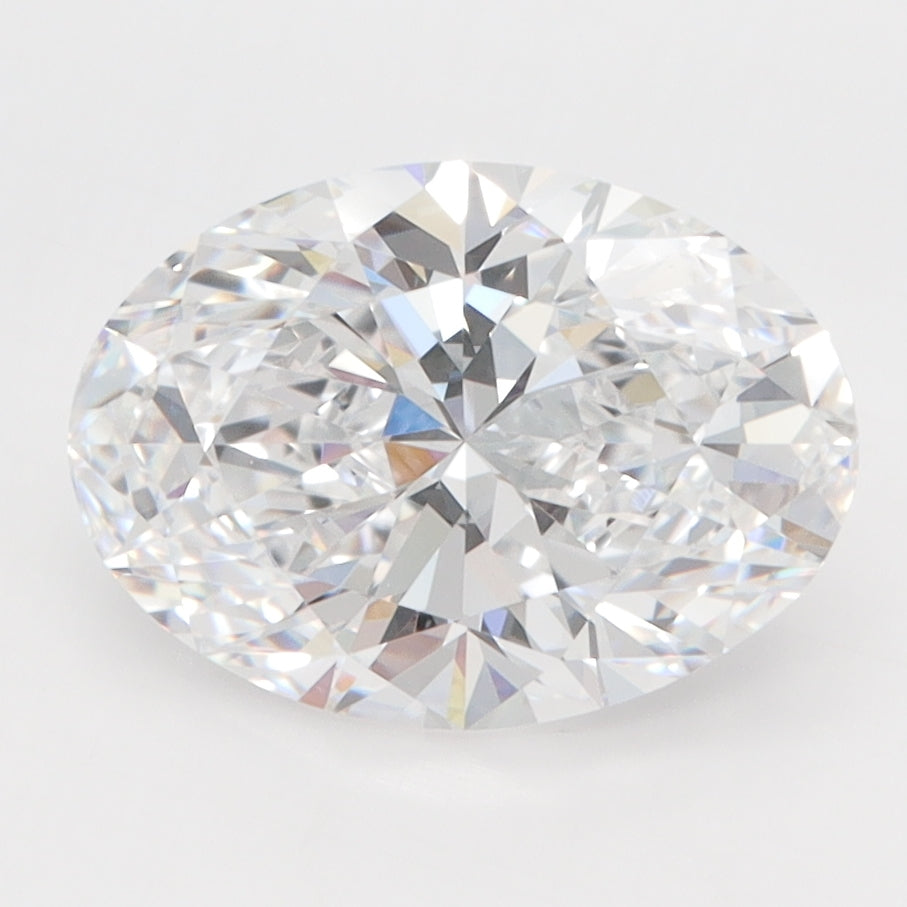 2.7 Carat Oval Lab Diamond with  Cut Diamond in 14KT  view 1
