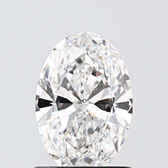 1.09 Carat Oval Lab Diamond with  Cut Diamond in 14KT  view 1
